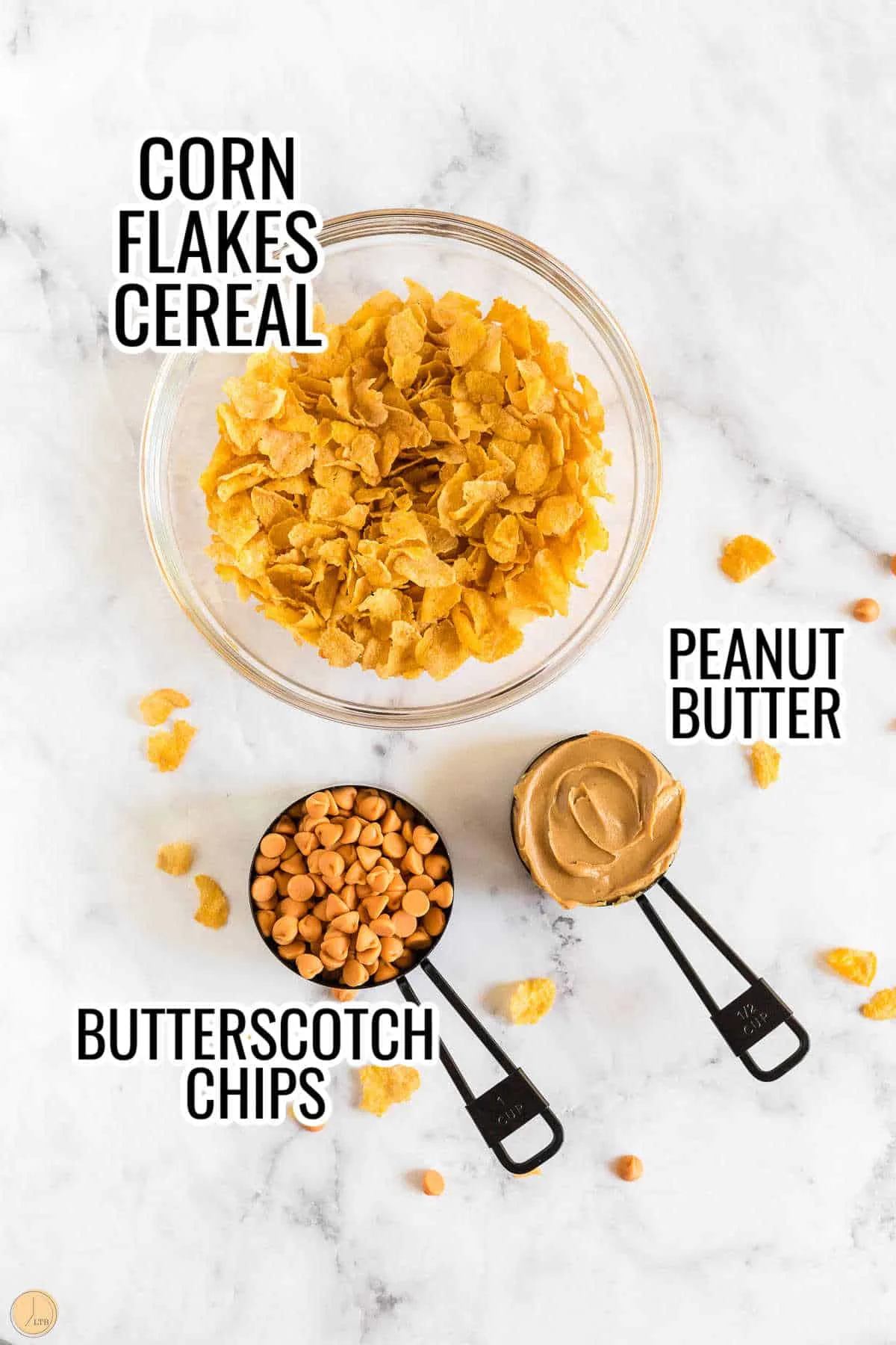 labeled picture of cookie ingredients