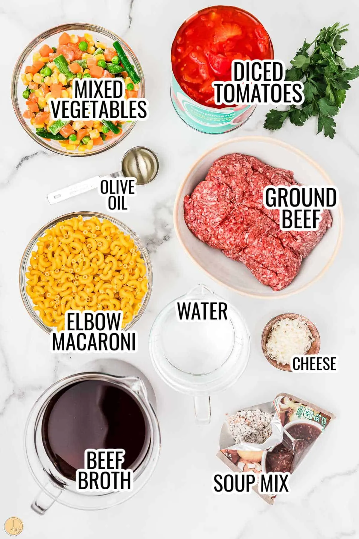 remaining ingredients in individual servings