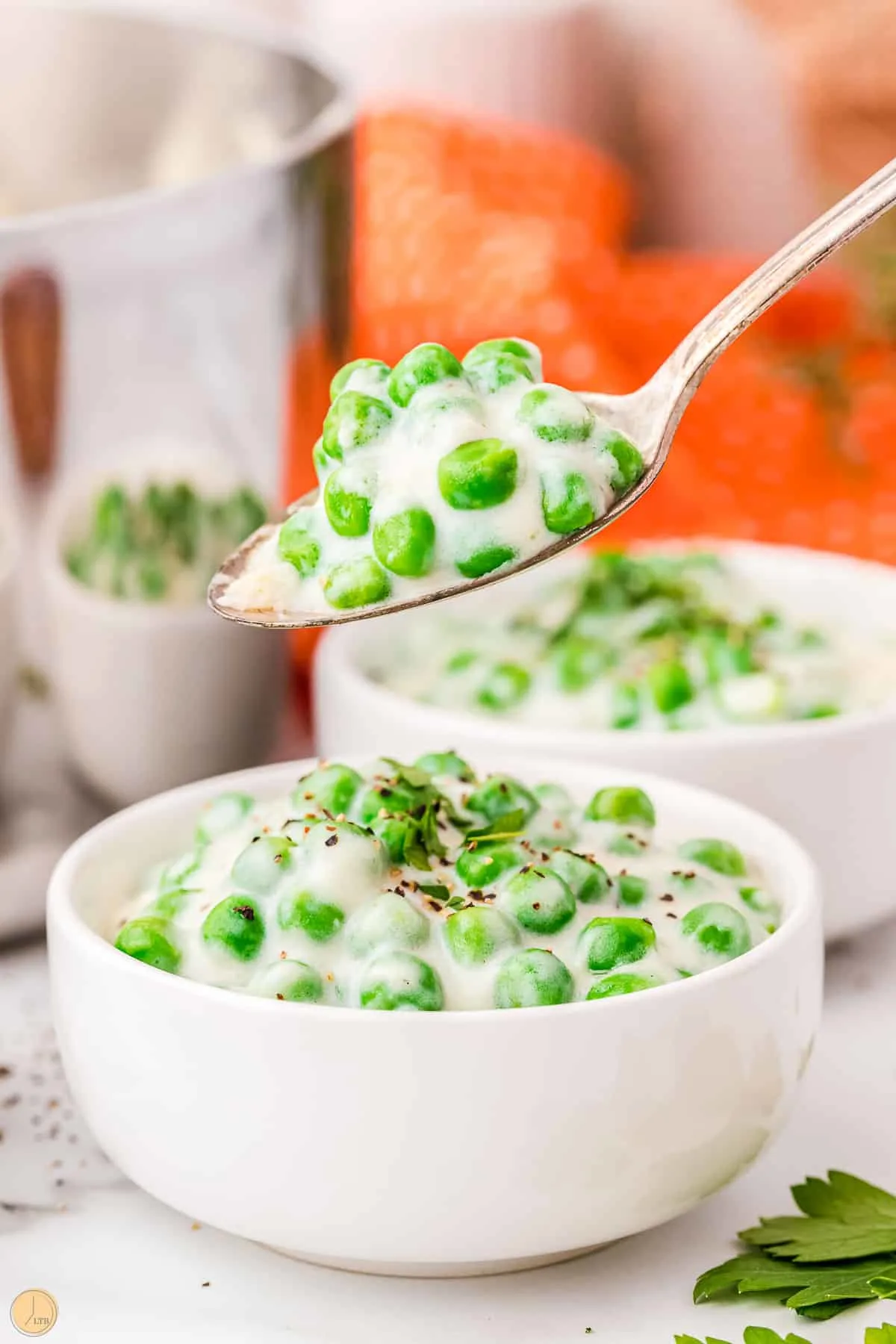 spoon of peas