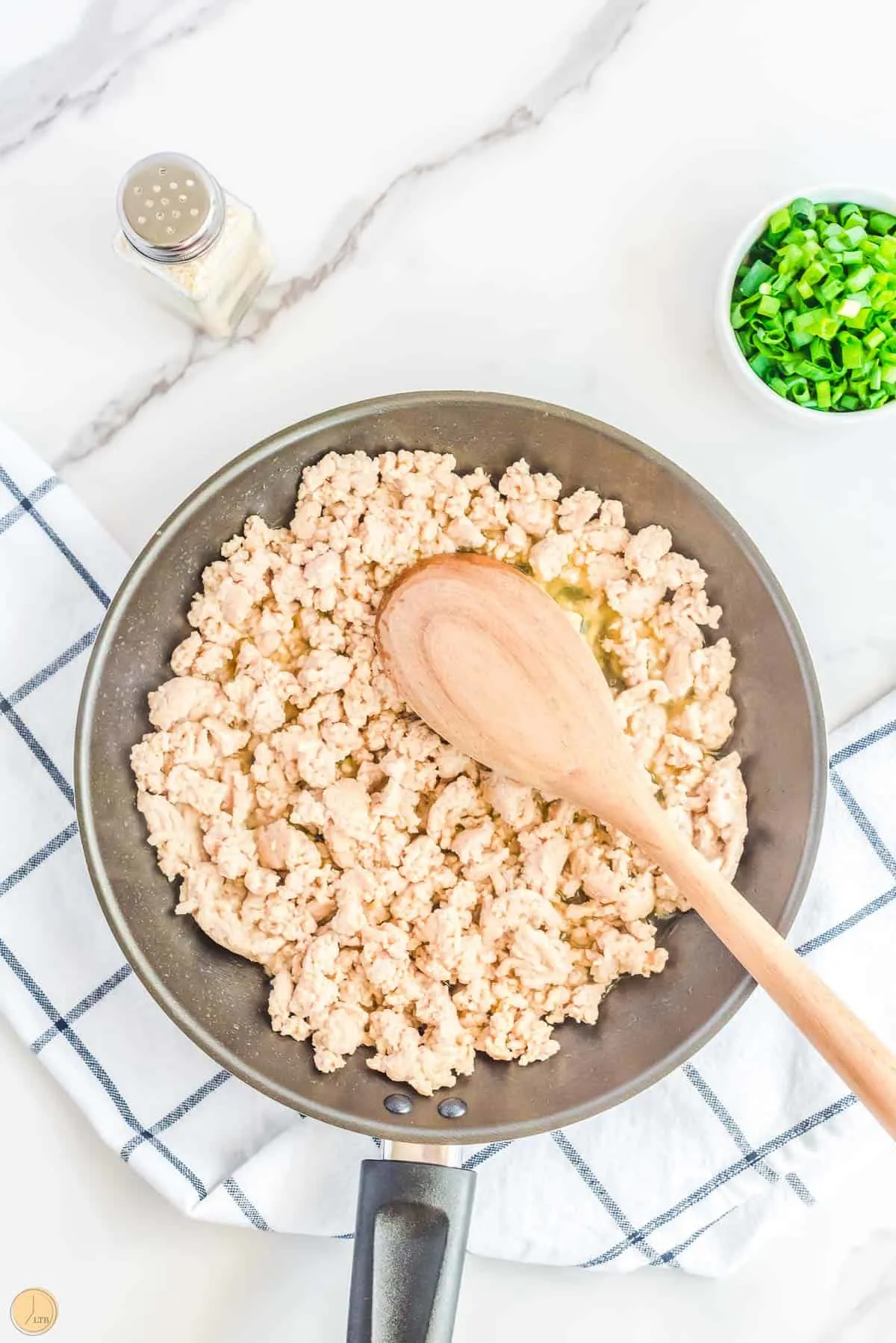 cook ground chicken