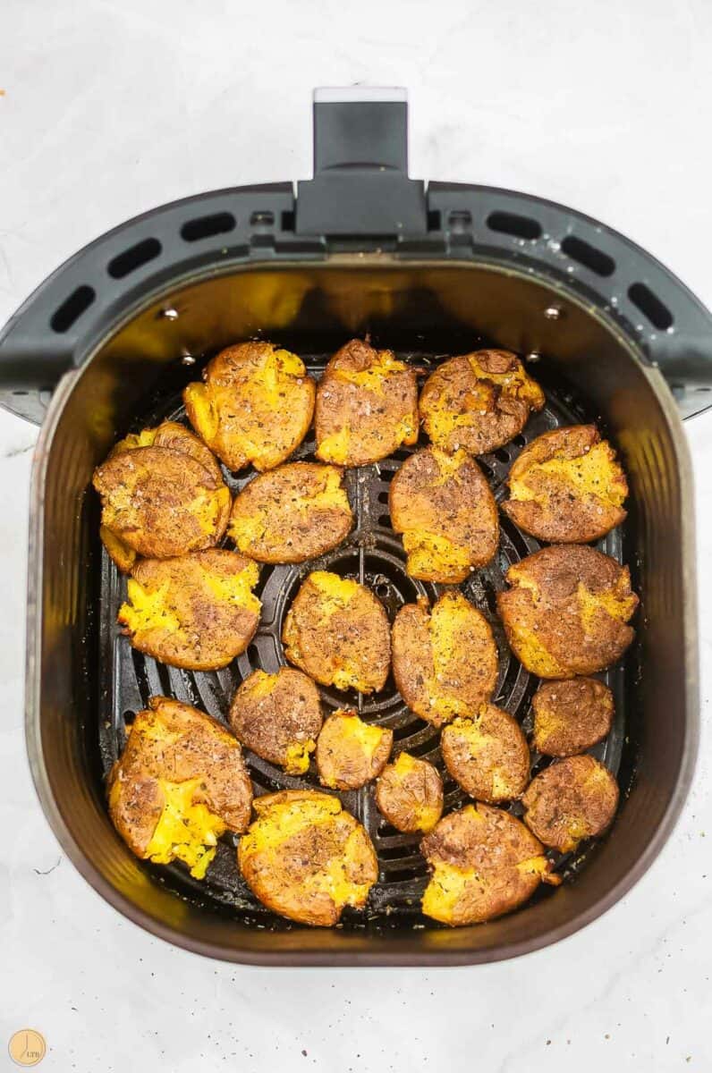 Crispy Air Fryer Smashed Potatoes - Leftovers Then Breakfast