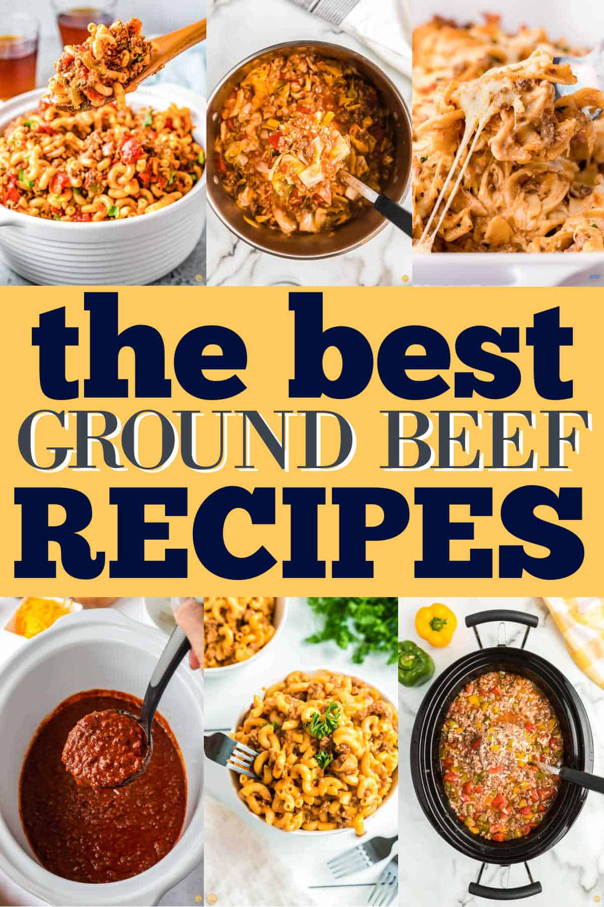 collage of ground beef recipes