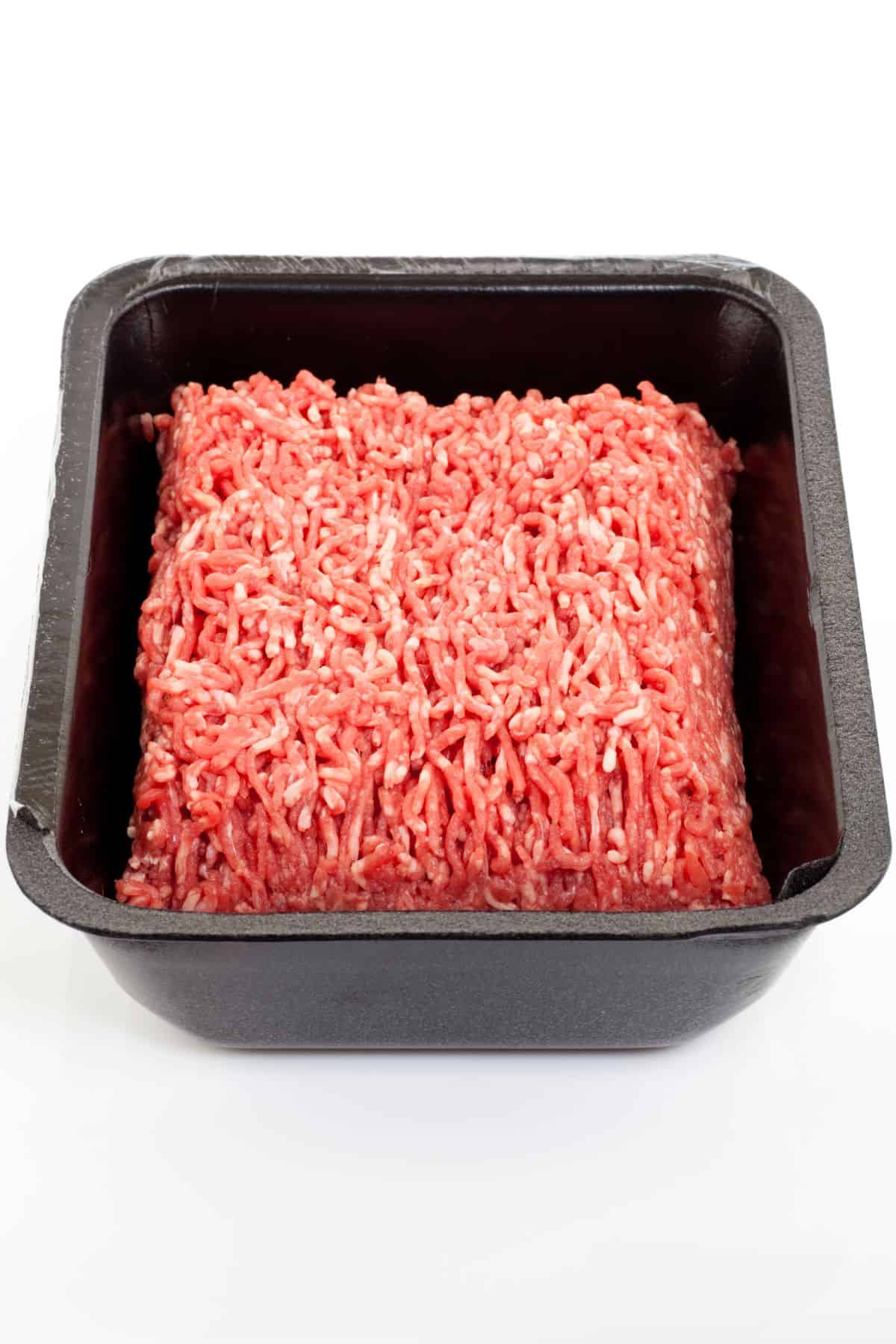 package of ground beef