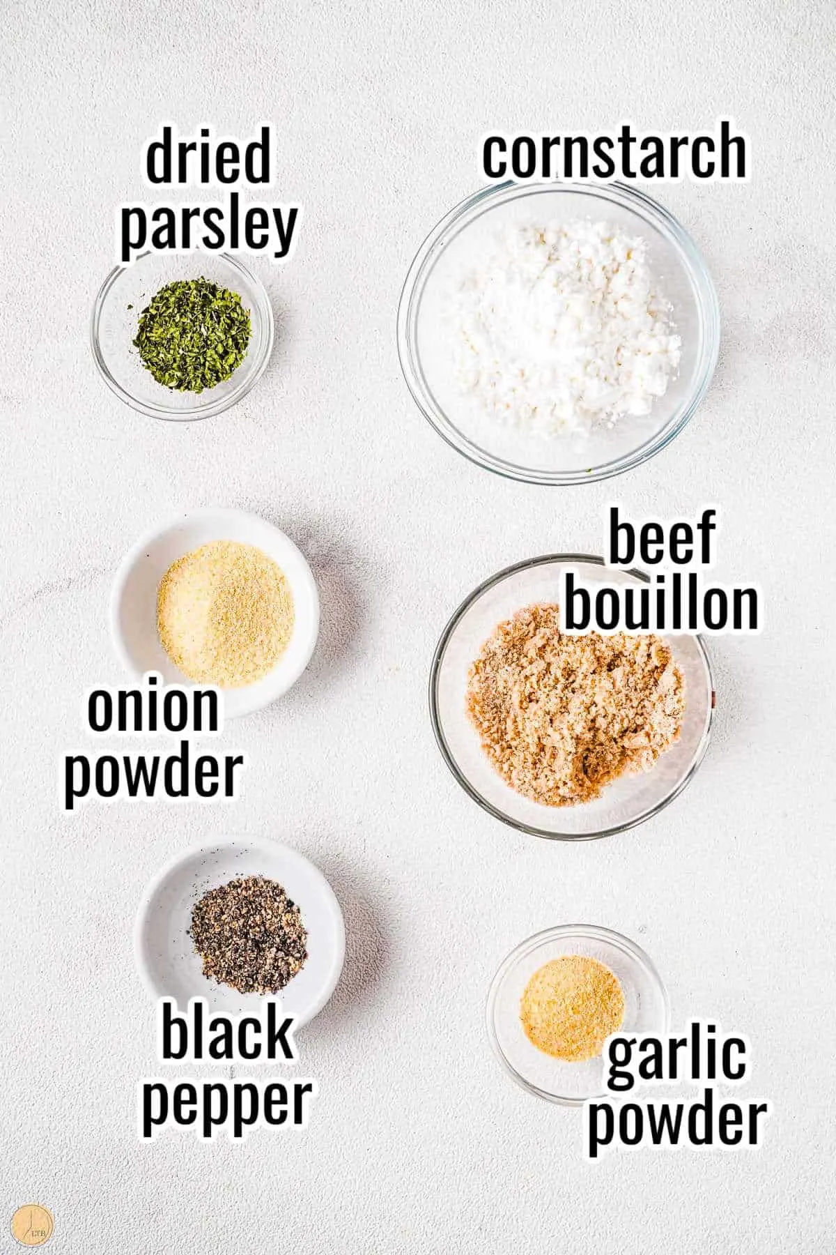 ingredients needed for a dry gravy mix