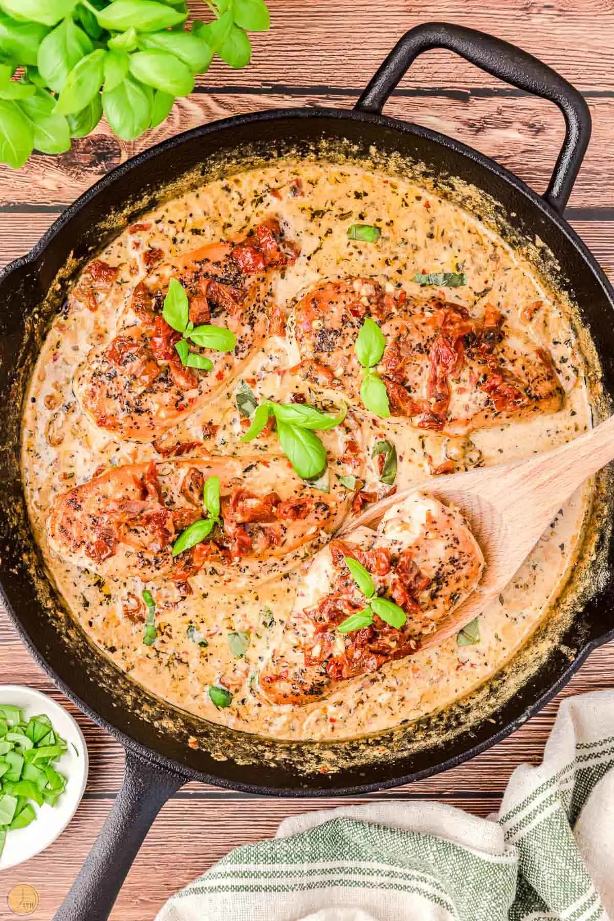 skillet of marry me chicken