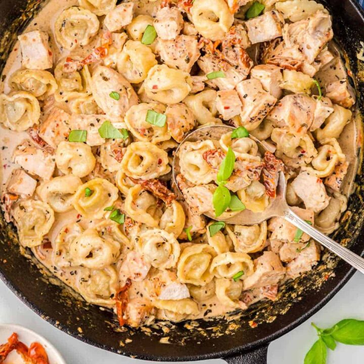 marry me chicken tortellini in a skillet