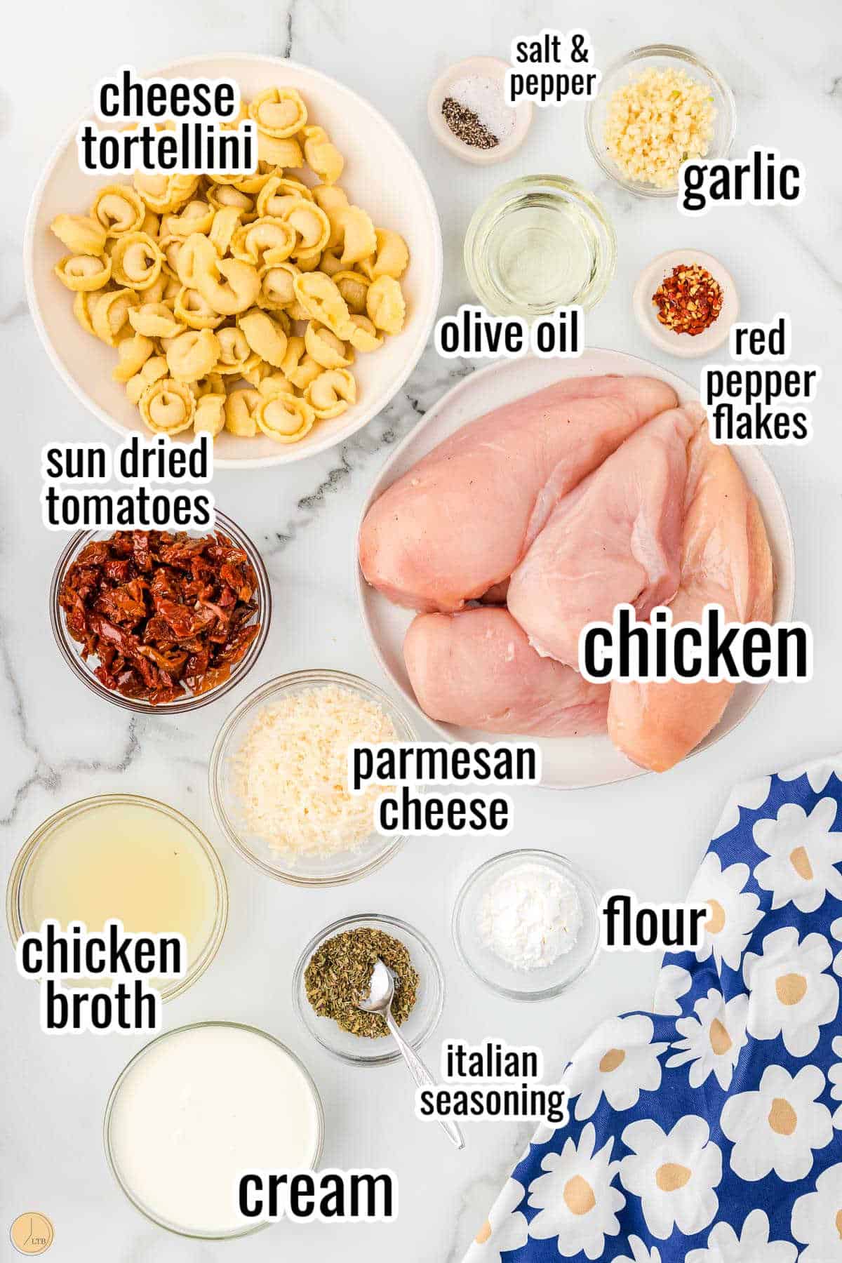 ingredients for marry me chicken tortellini