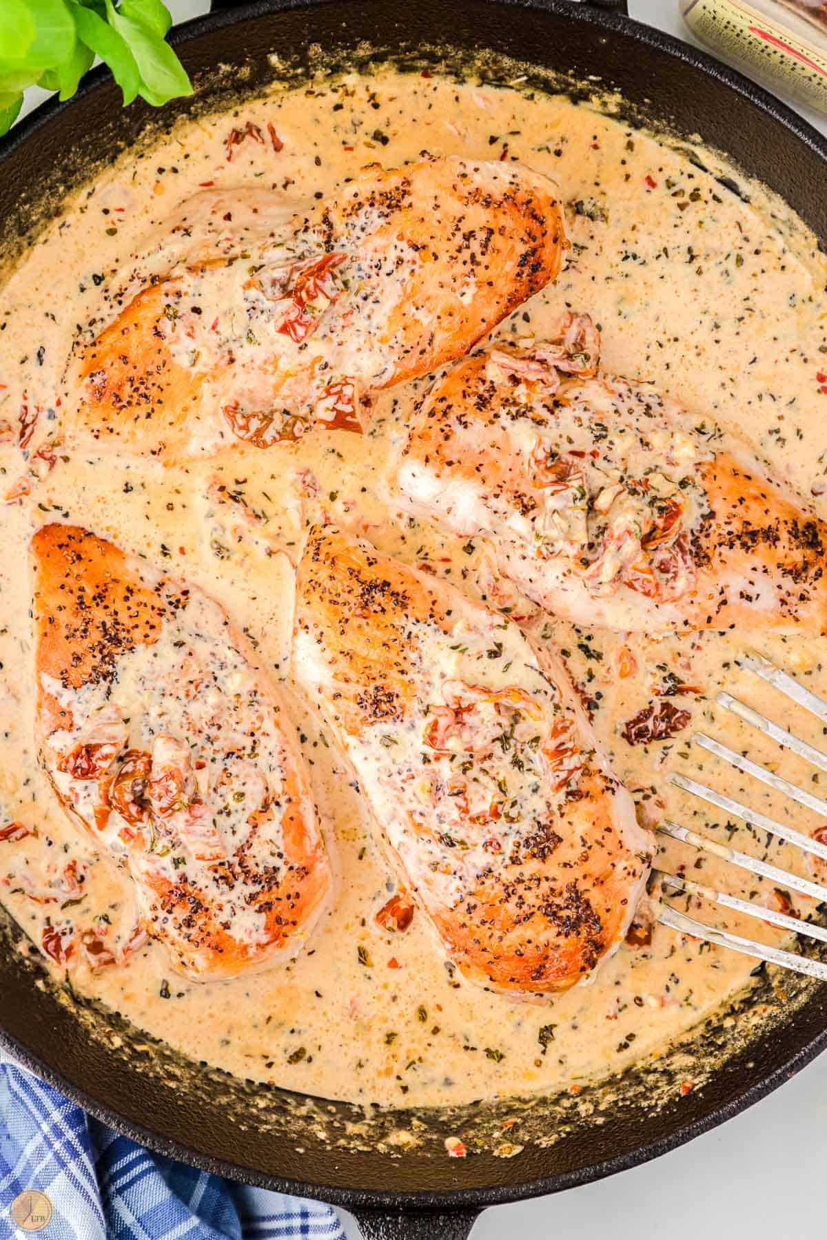chicken dish in skillet