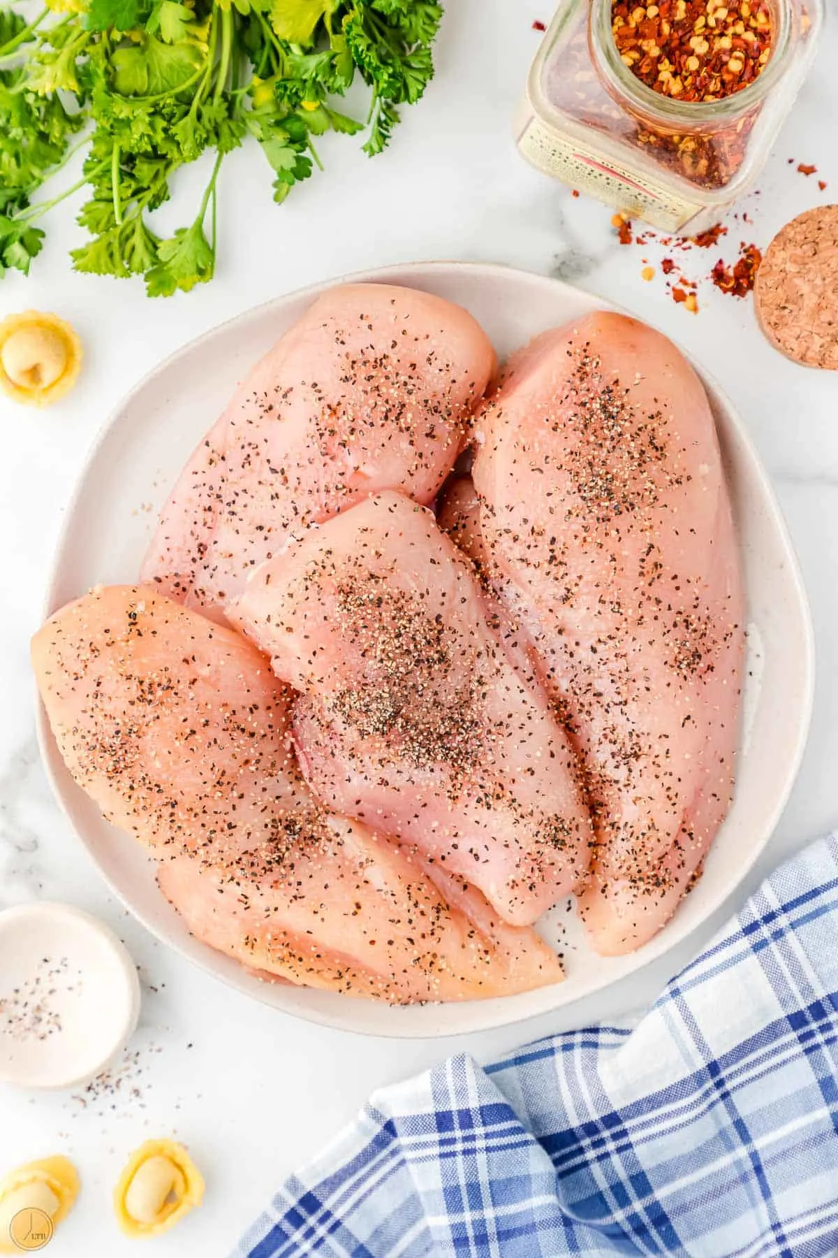 juicy chicken breasts on a plate