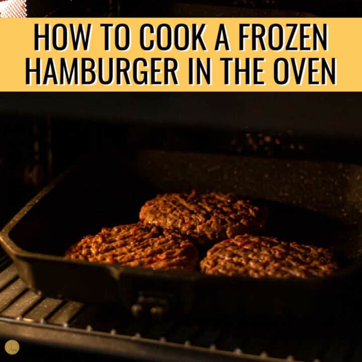 how to cook hamburgers in the oven with a yellow banner