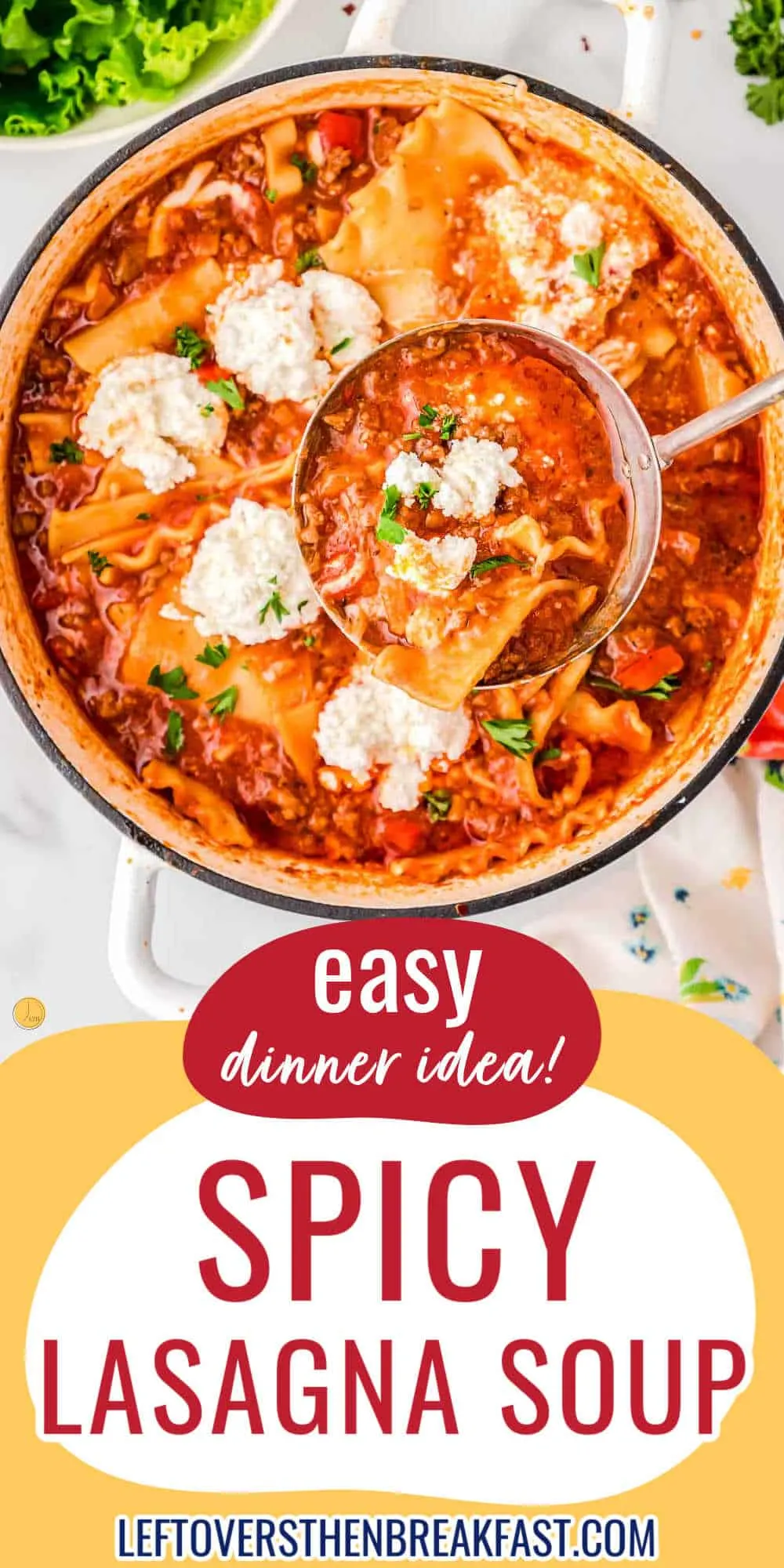 Spicy Lasagna Soup (One Pot!)