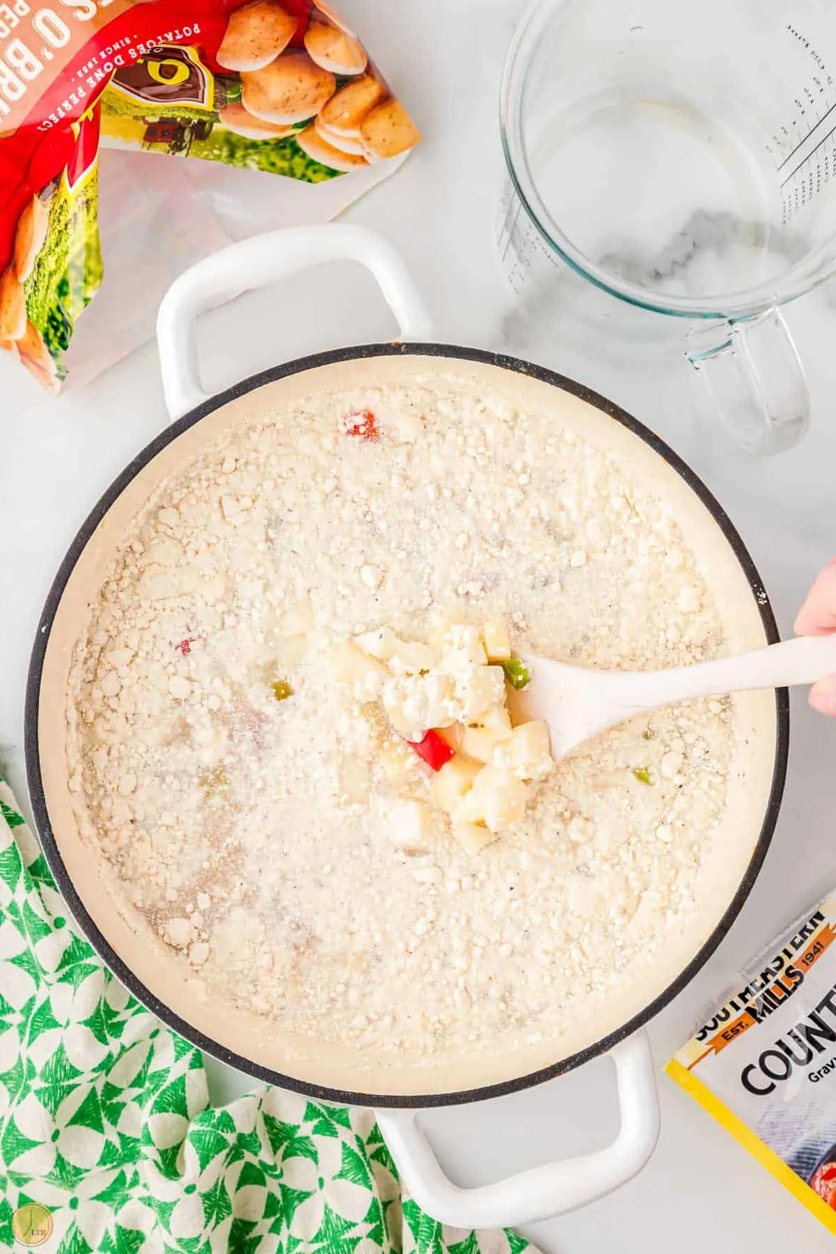 cook until potatoes are tender and soup is thick