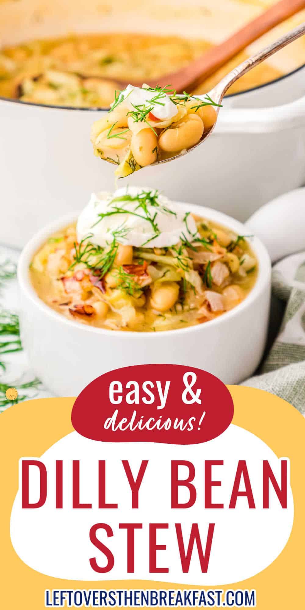 pinterest image for dilly bean stew