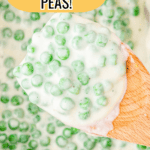spoon of creamed peas