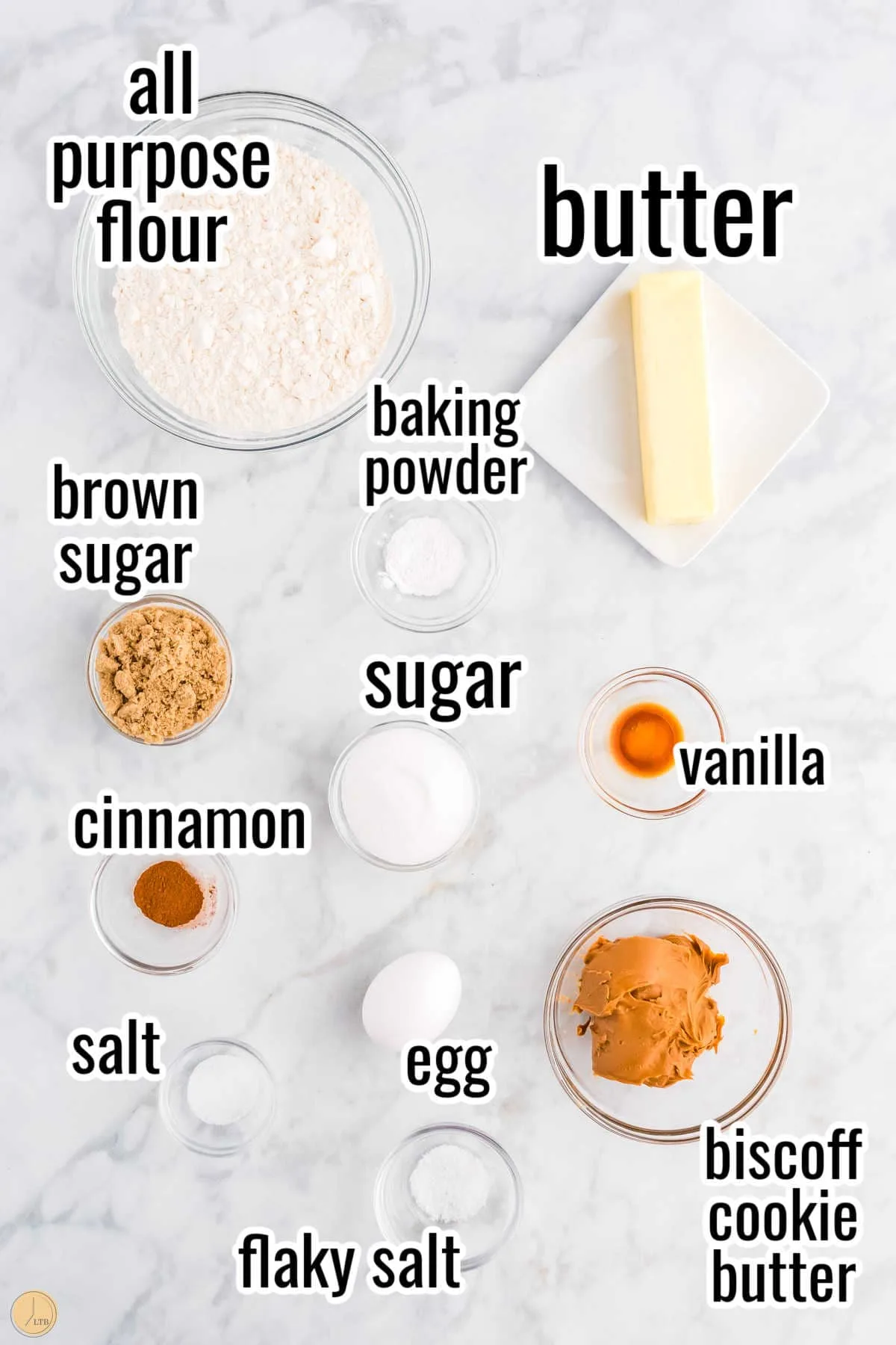 ingredients for lotus biscoff cookies