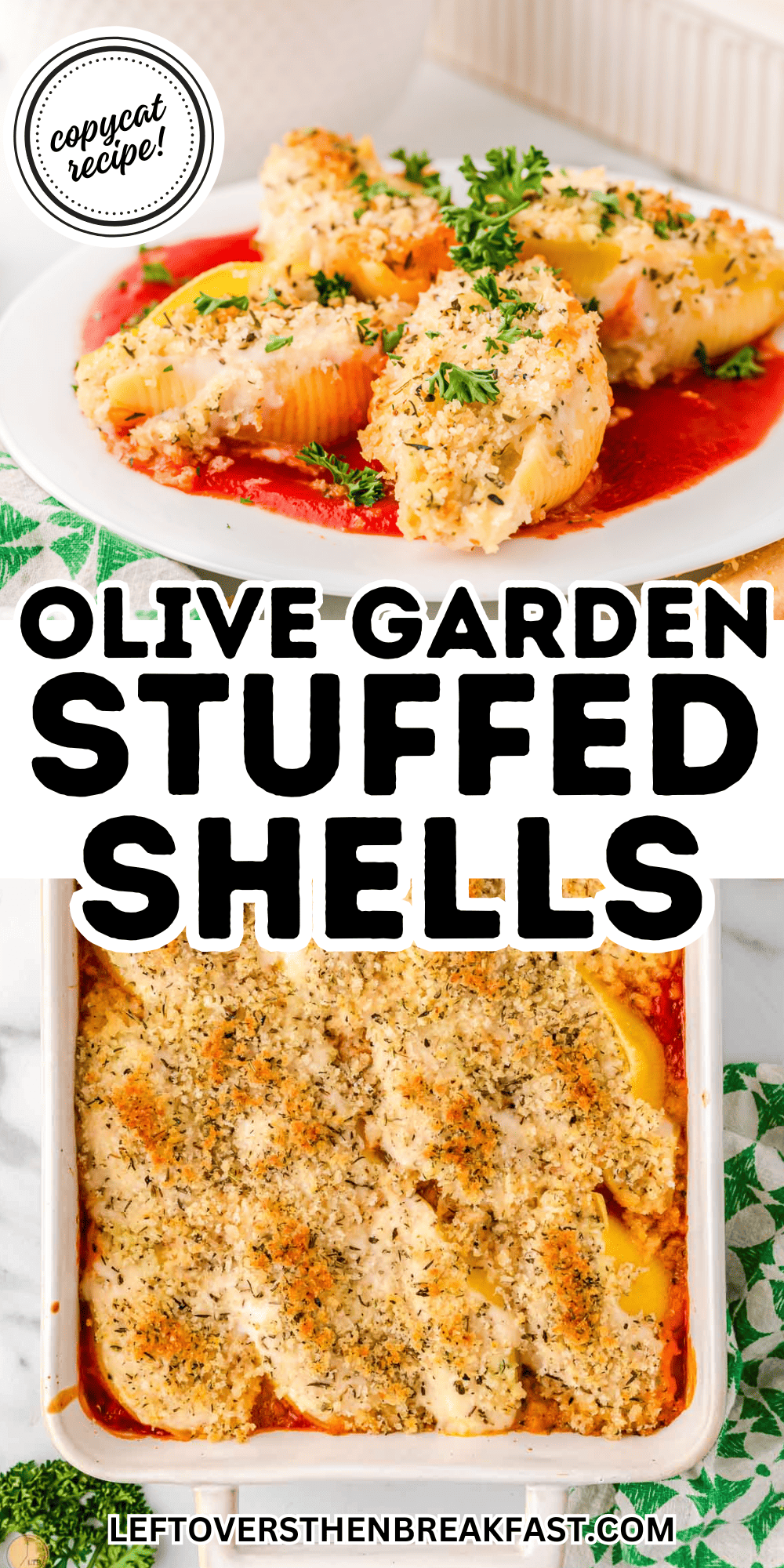 copycat olive garden giant cheese stuffed shells