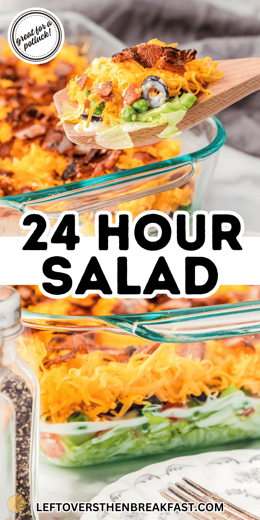 24 hour salad collage