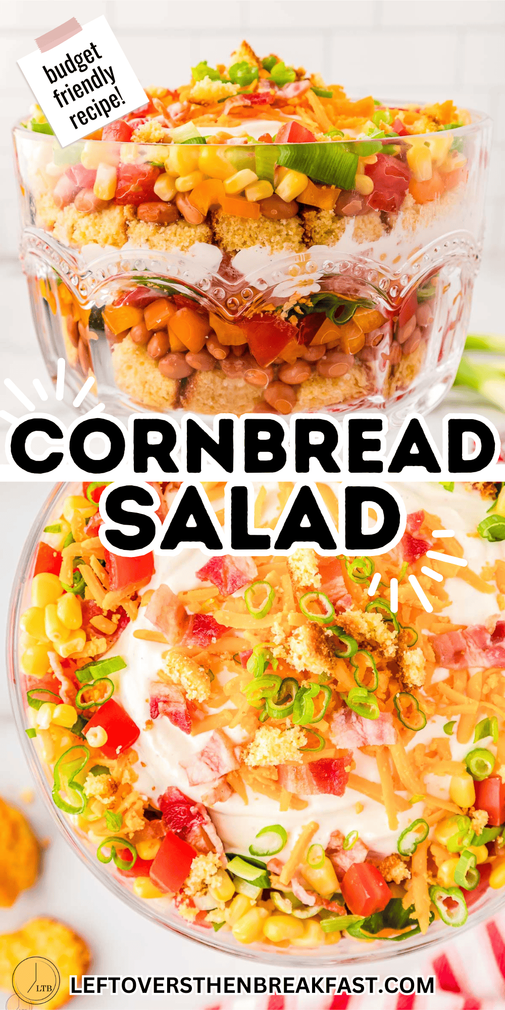 cornbread salad collage