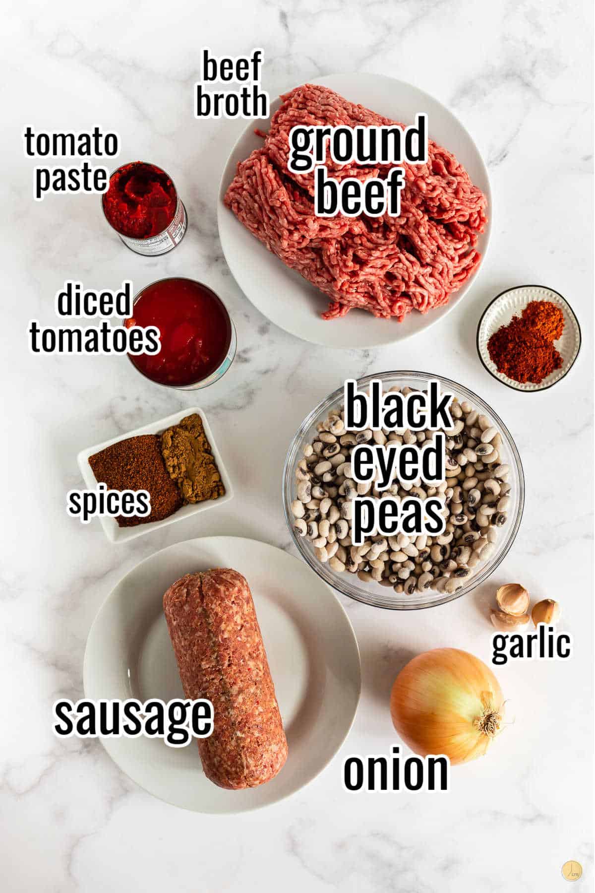 ingredients for a chili recipe