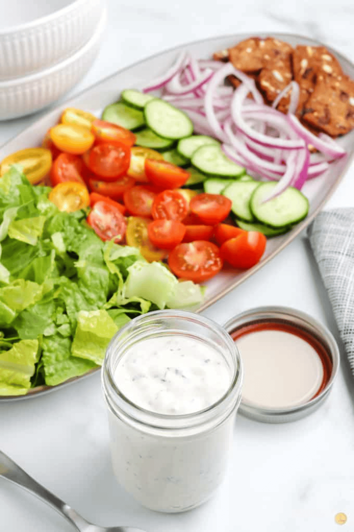 cobb salad with dressing