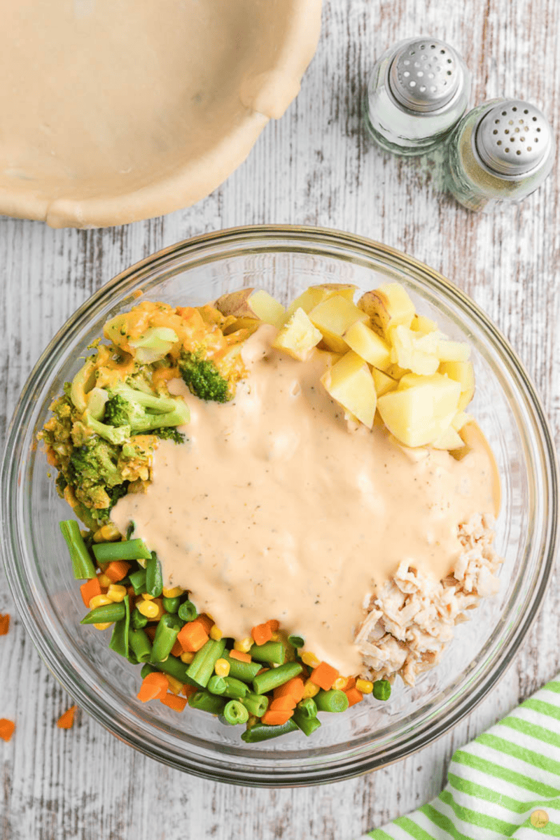 chicken and potato in a bowl