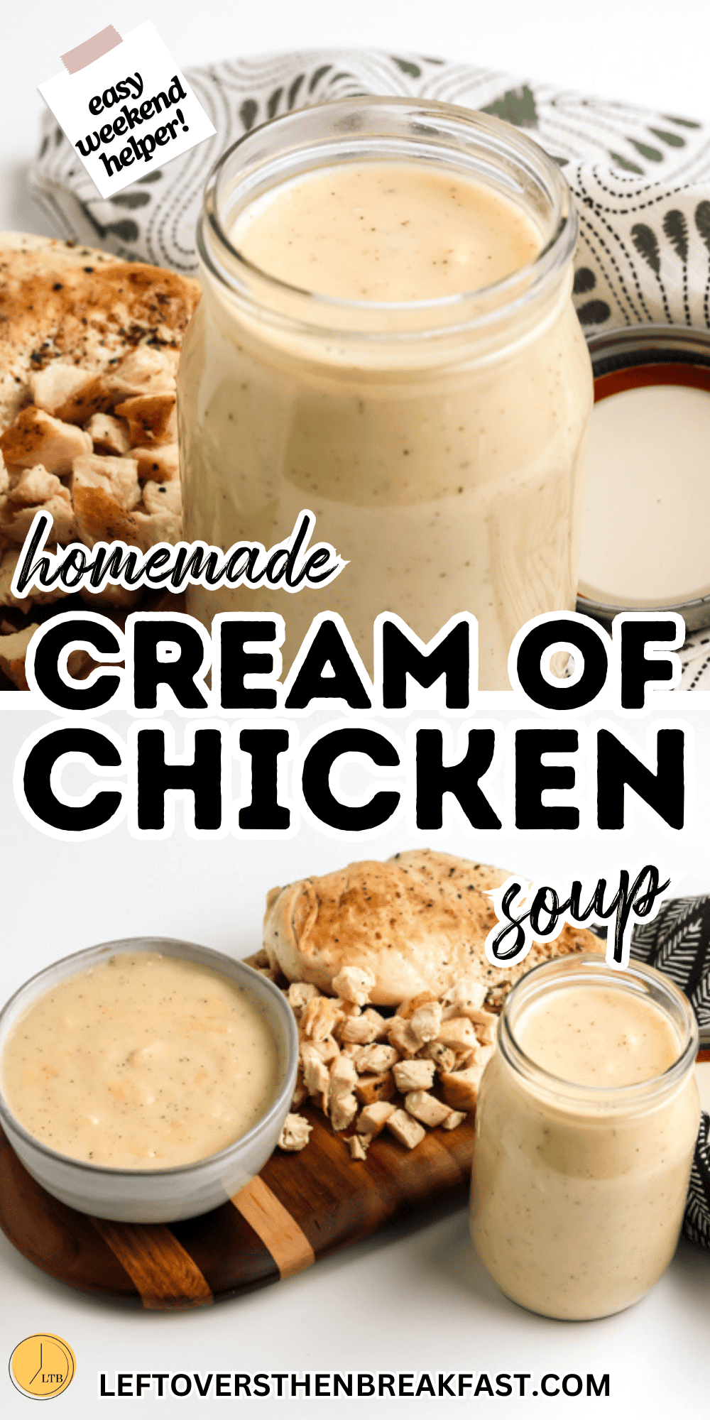 collage of cream of chicken soup pictures
