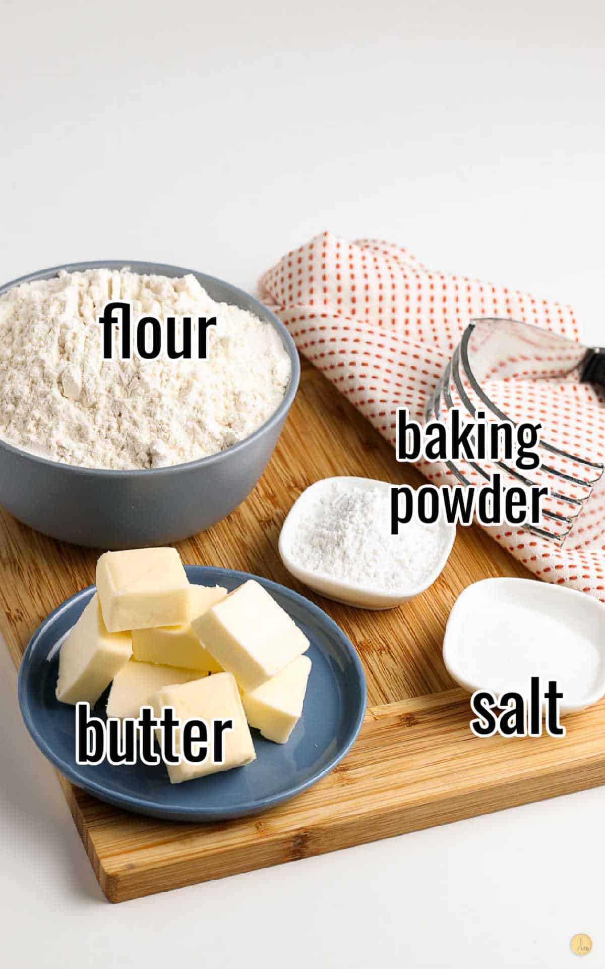 individual ingredients in bowls
