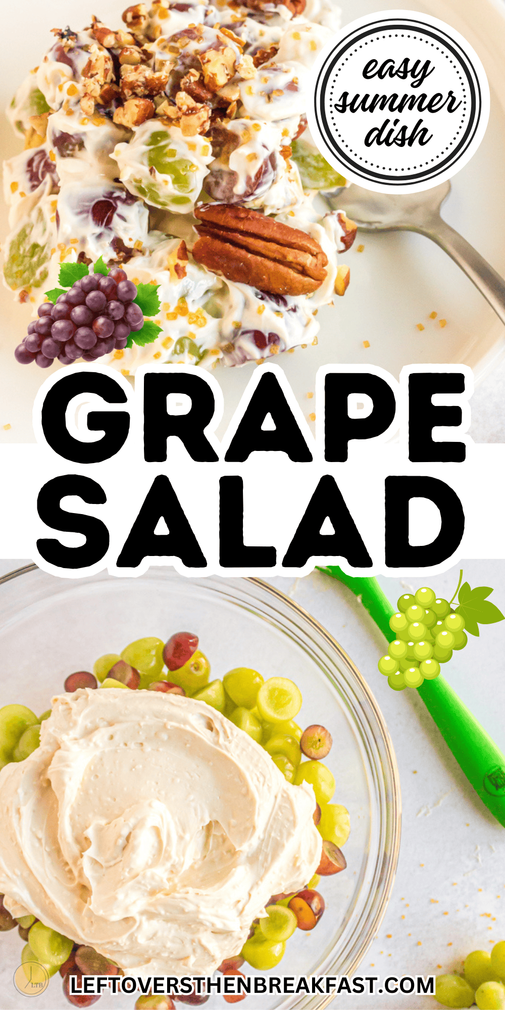 easy grape salad in a bowl