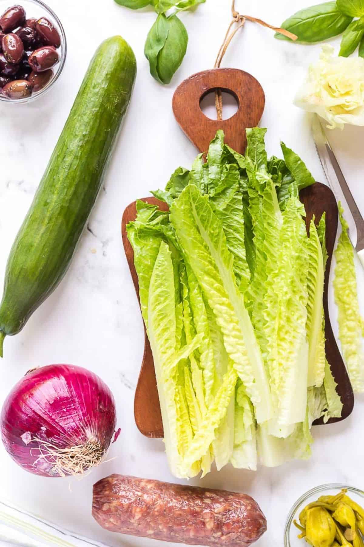sliced romaine lettuce