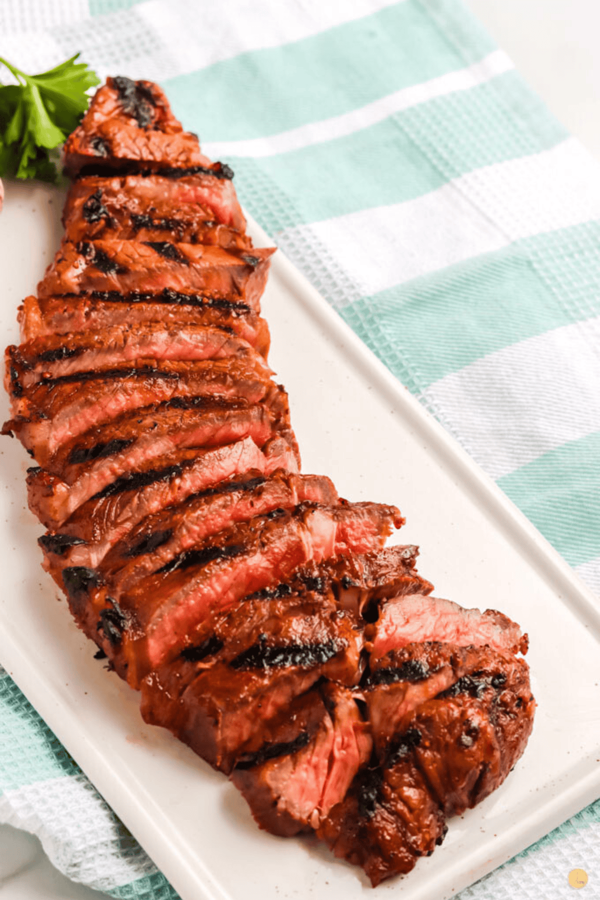 sliced NY strip steak