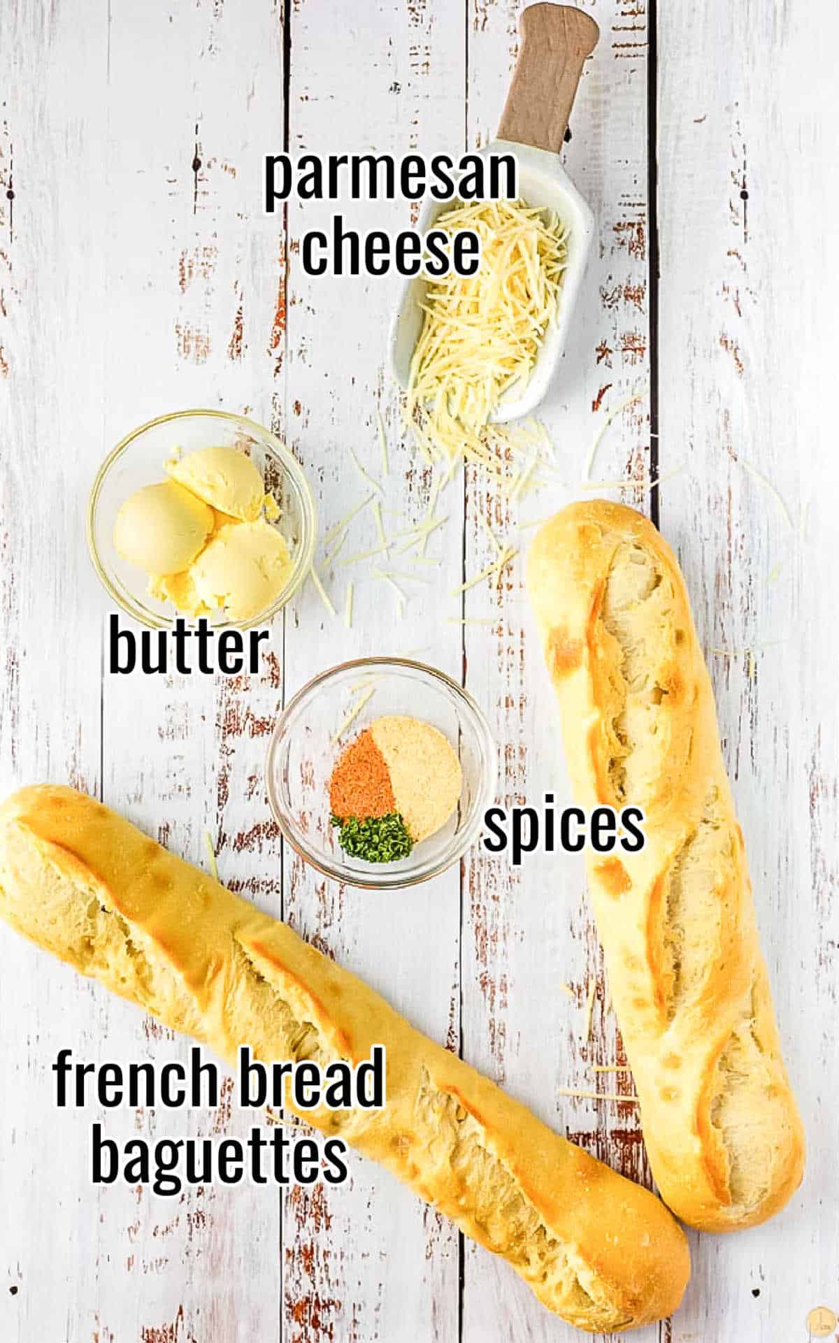 ingredients for garlic bread