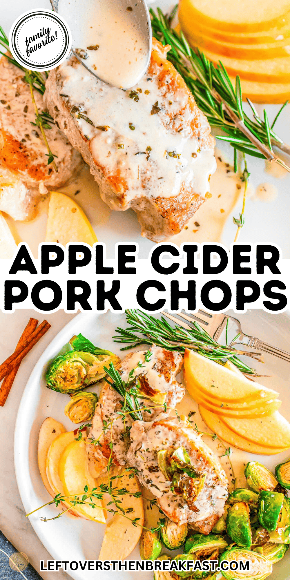 apple cider pork chops picture collage