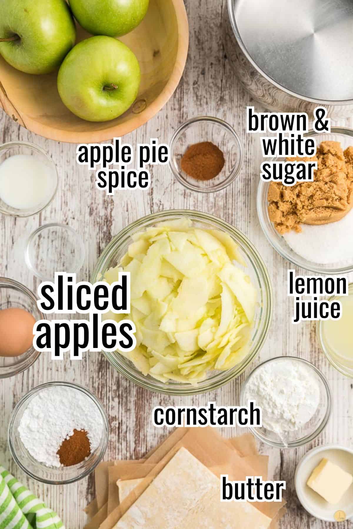 ingredients for apple pie filling
