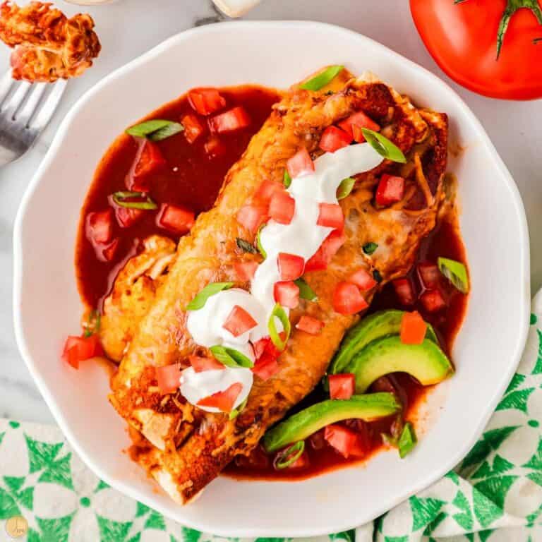 cream cheese chicken enchilada featured image