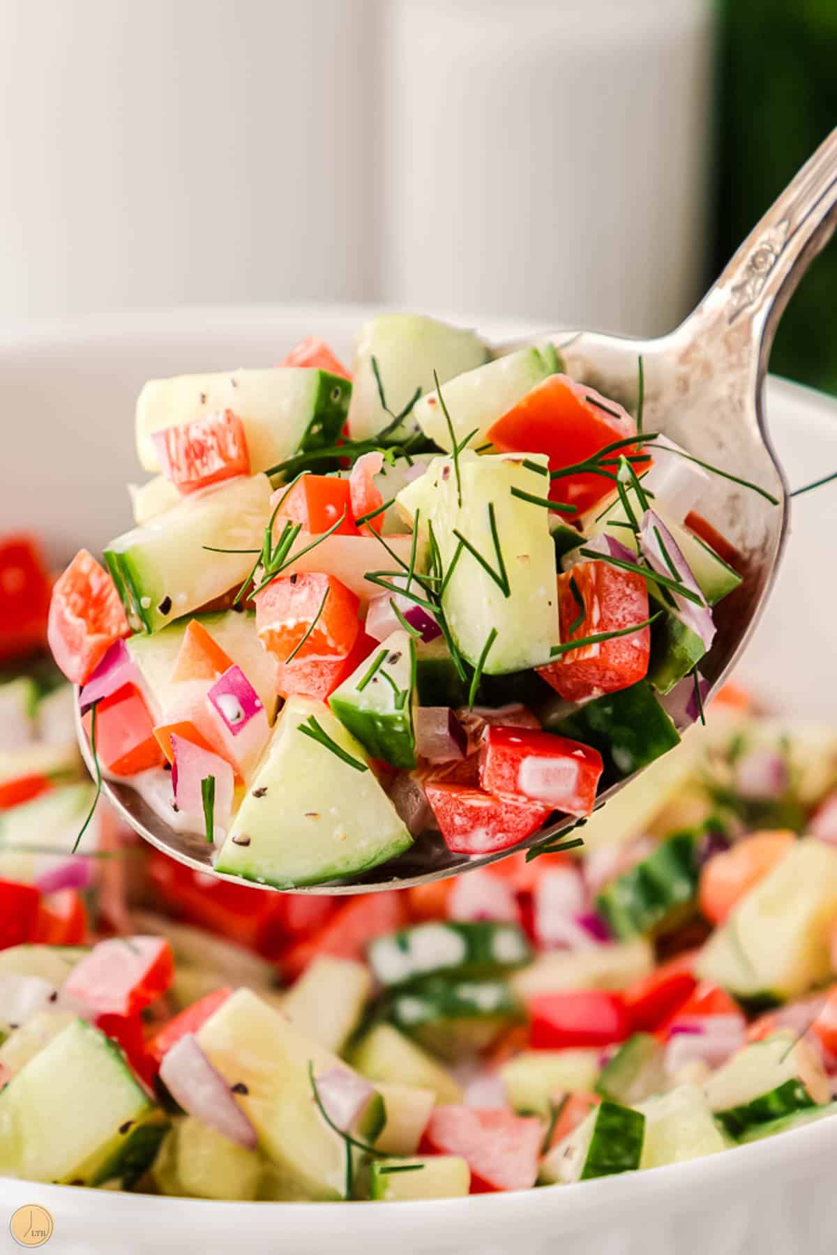 bowl of tomato salad which is my favorite summer salad