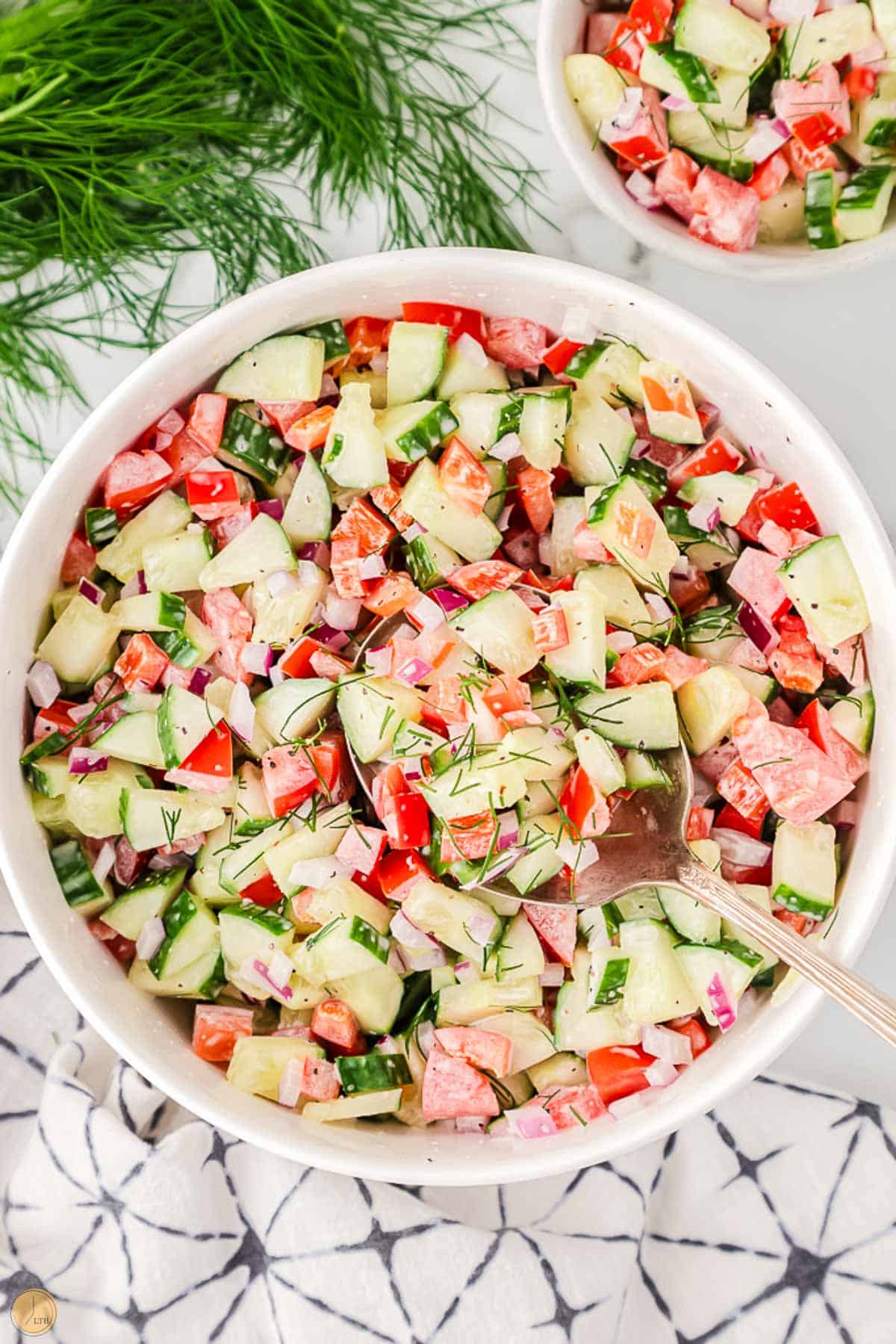 creamy cucumber salad recipe is the perfect side dish