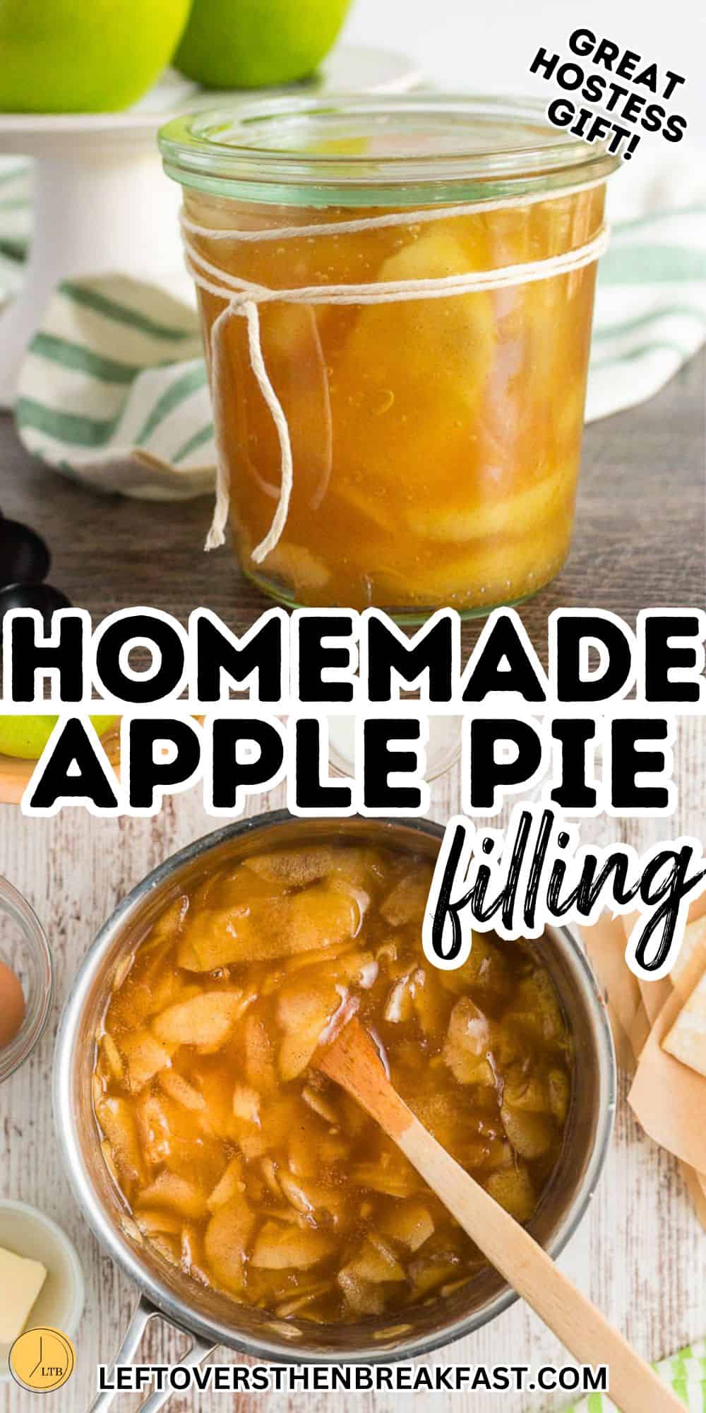 collage of apple pie filling pictures