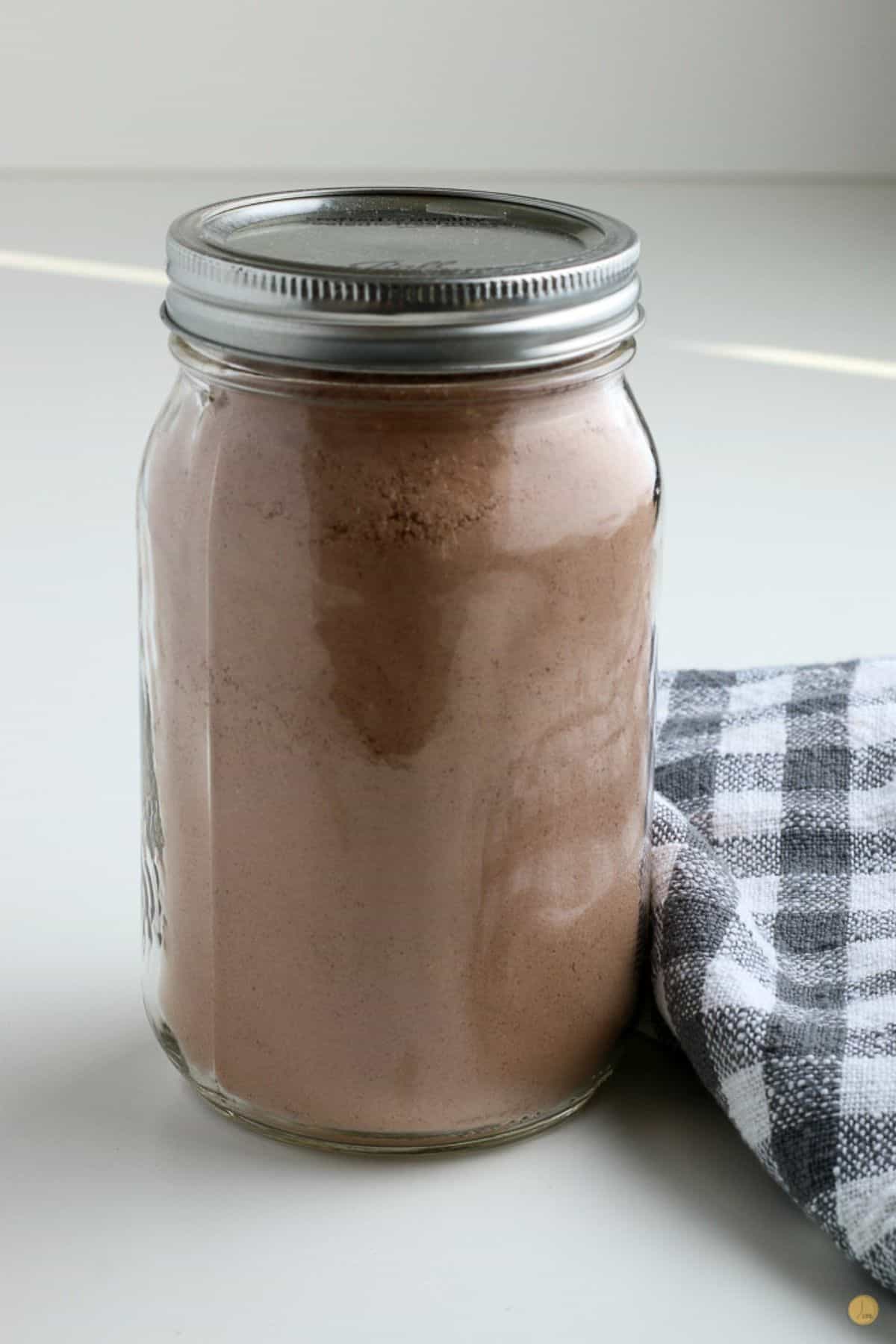 jar of powdered hot chocolate mix
