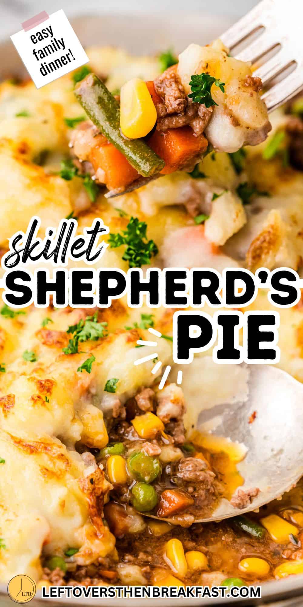 skillet shepherds pie collage