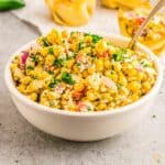 corn salad in a bowl