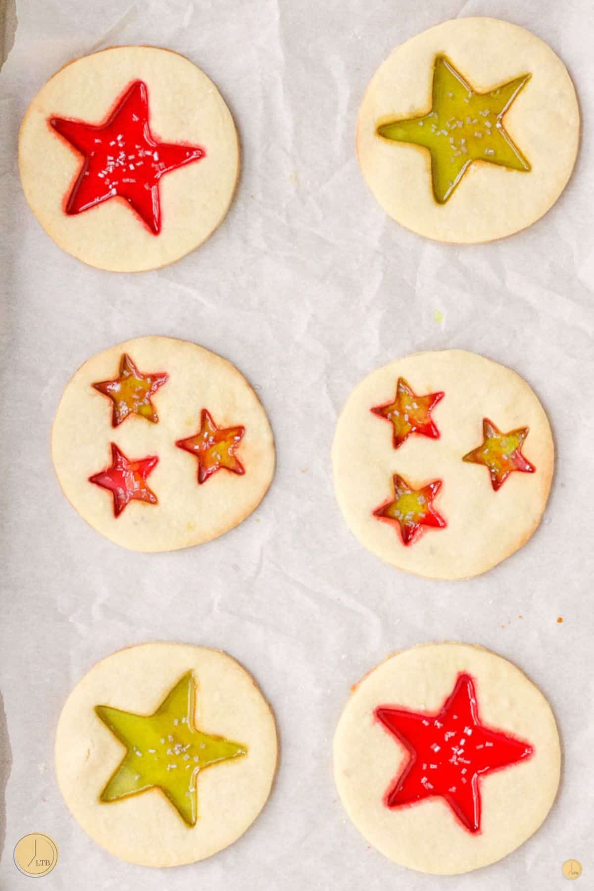 baked stained glass cookies for ornaments