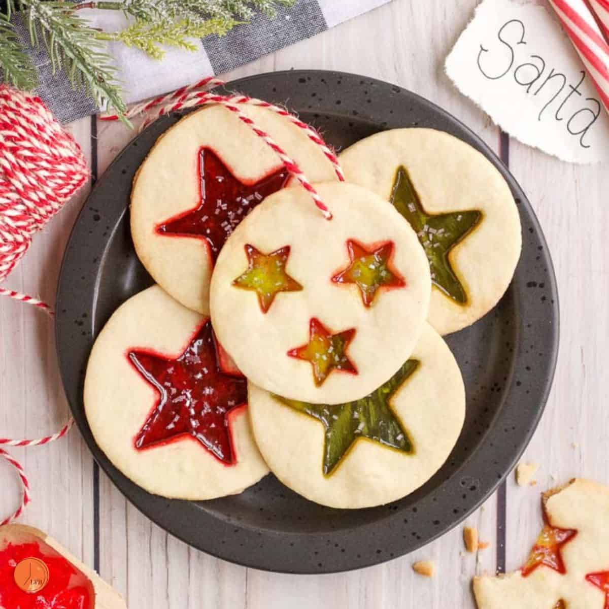 plate of ornament cookies