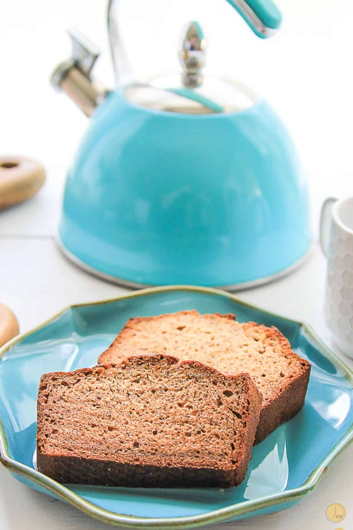 slices on banana bread