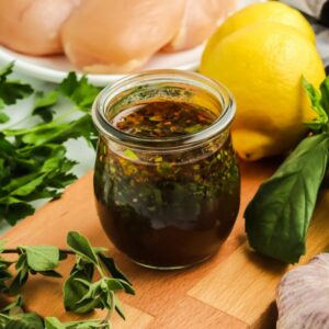 jar of chicken marinade