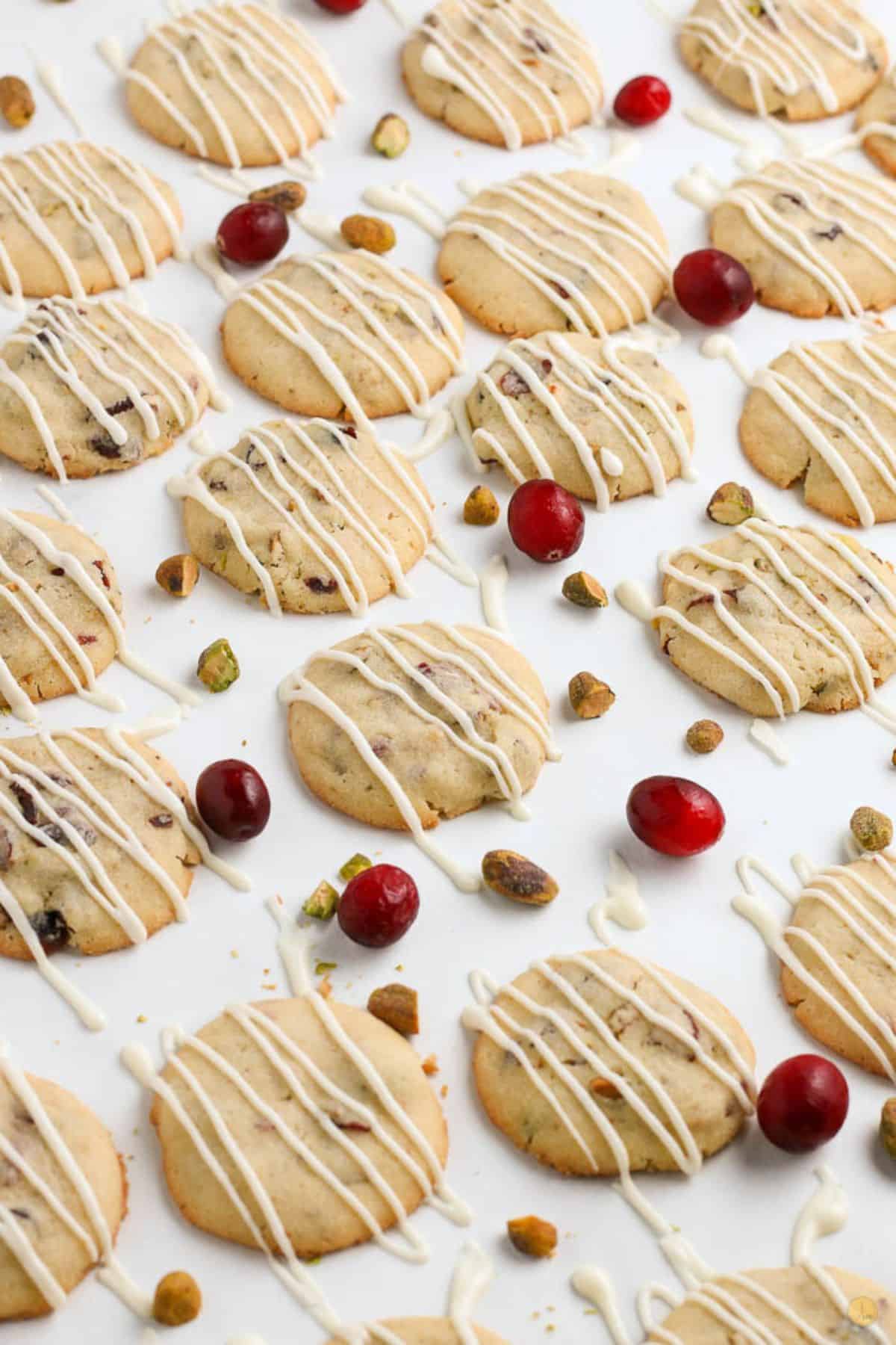 plate of baked cookies