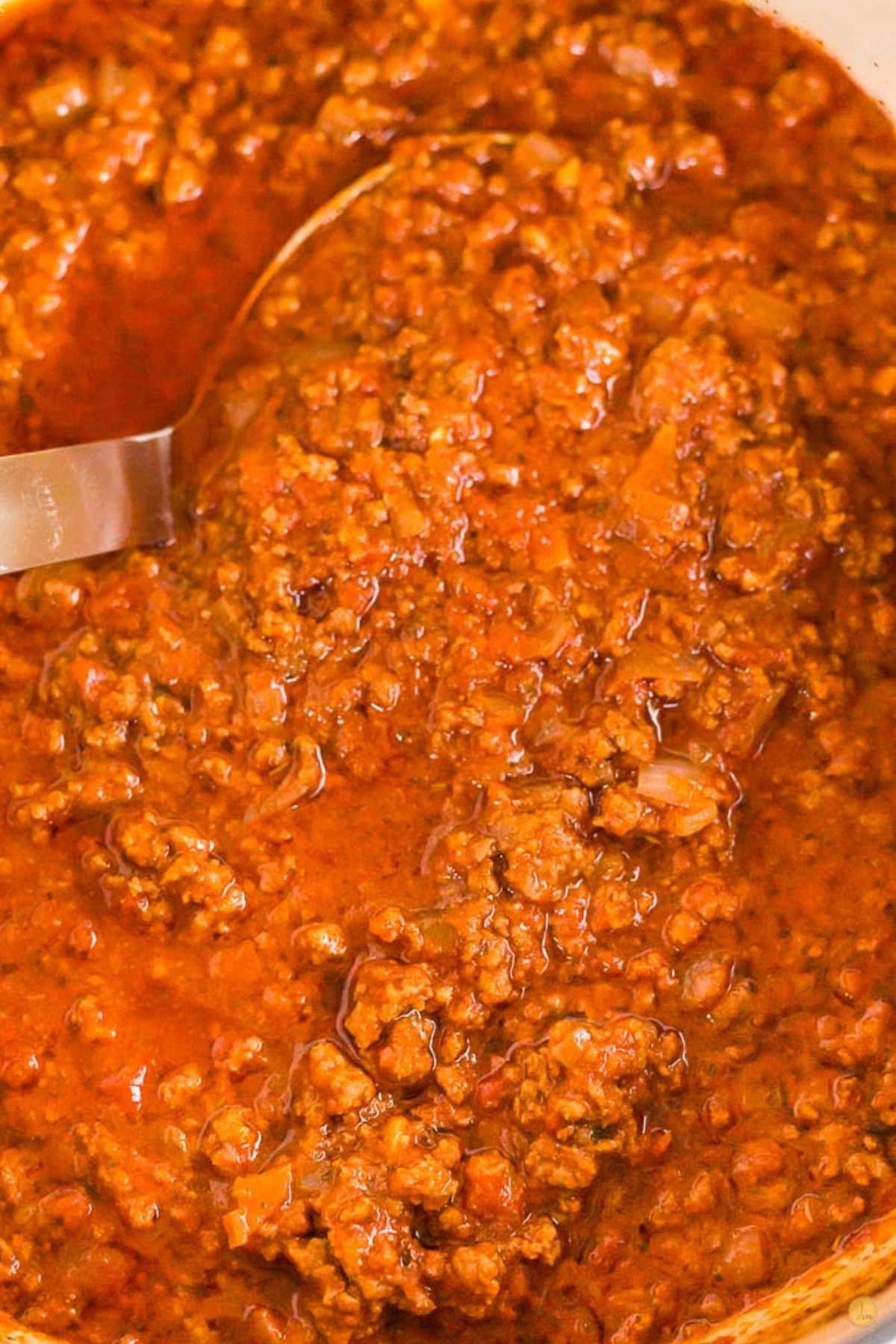 closeup of meat sauce