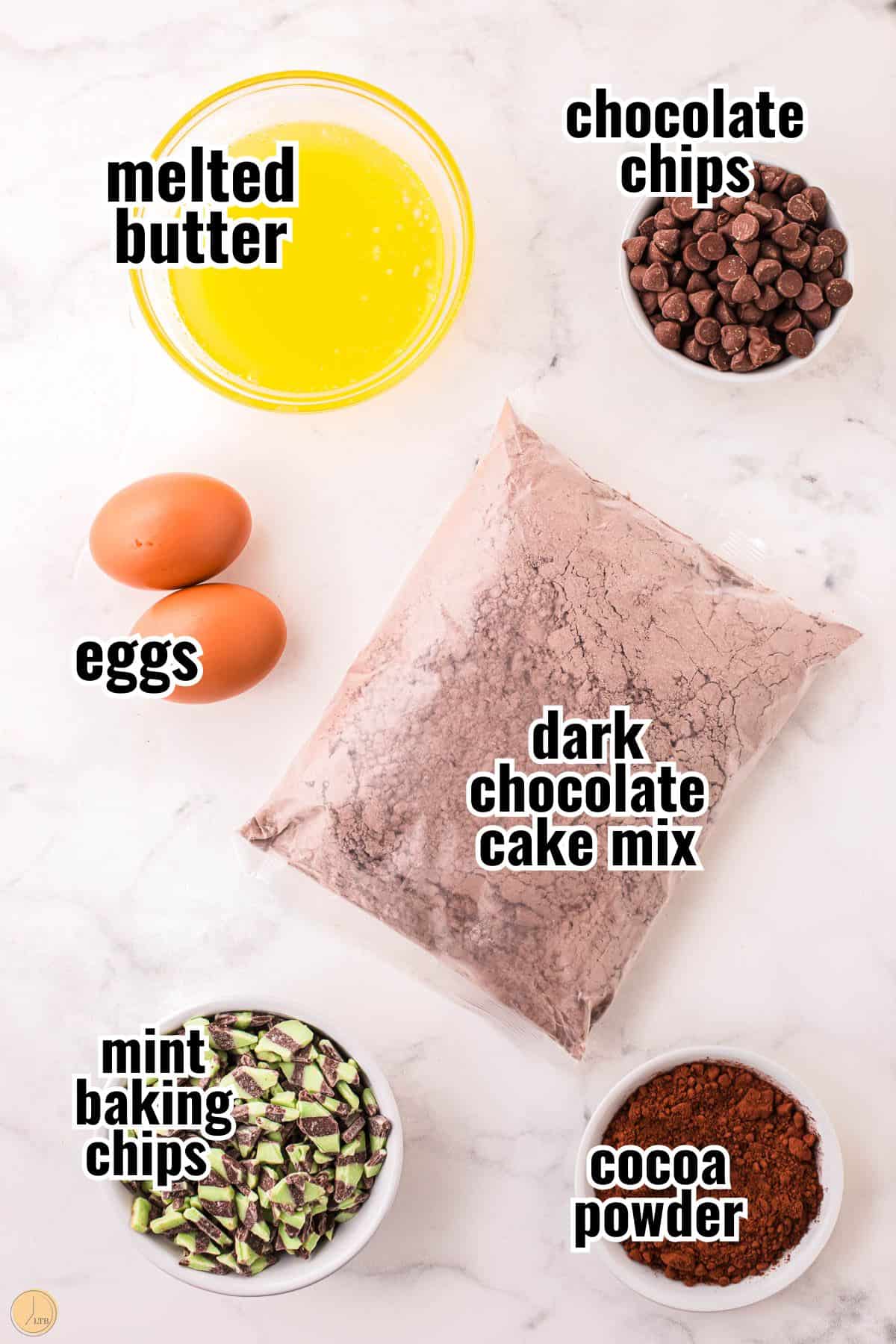 ingredients for a cookie recipe on a counter