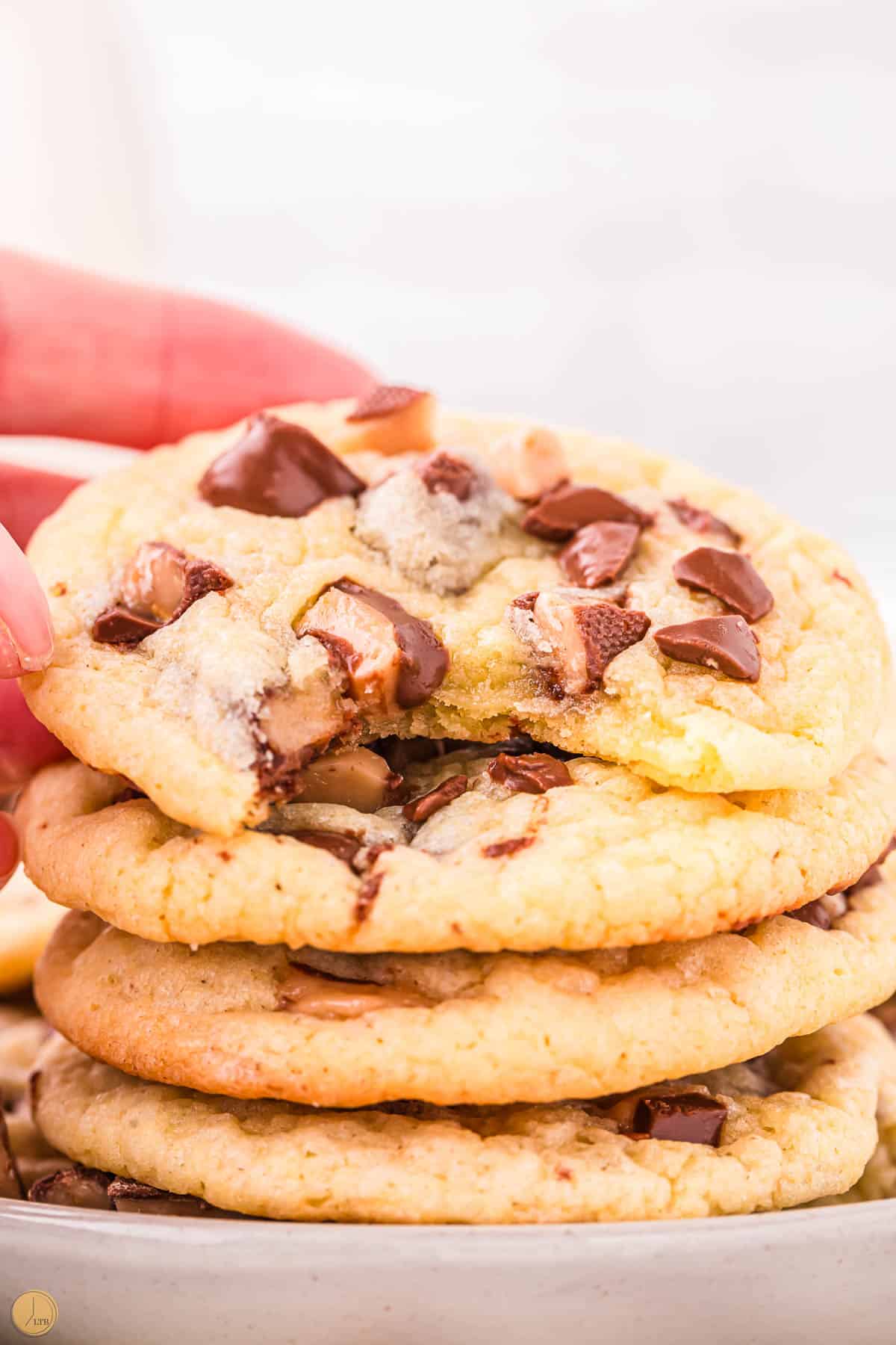 stack of cookies on a plate