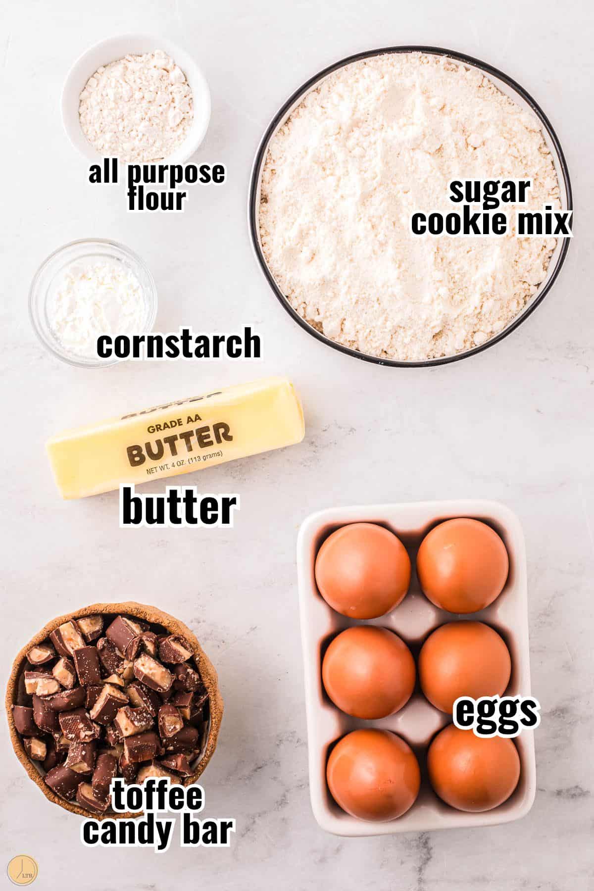 ingredients for cookie recipe