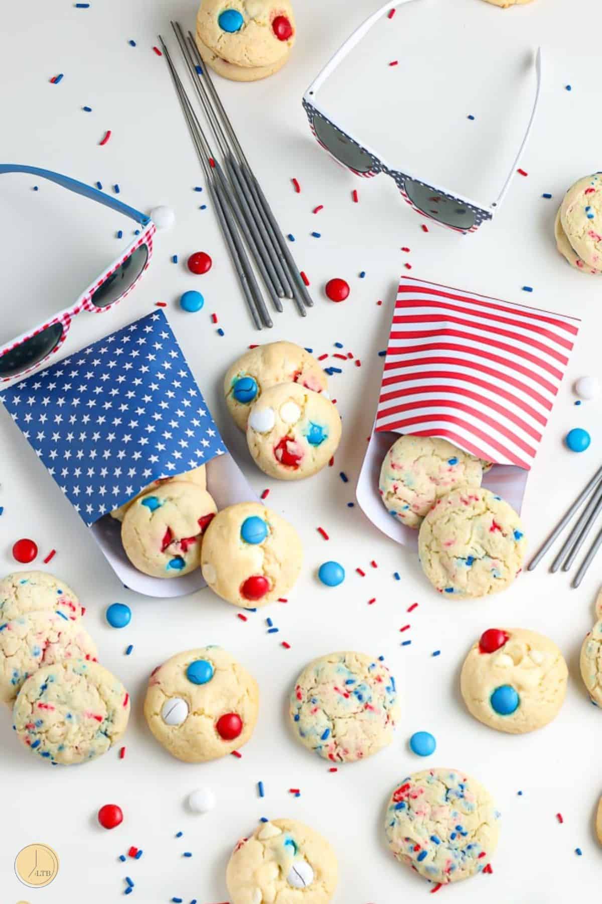 overhead picture of cookies on a board